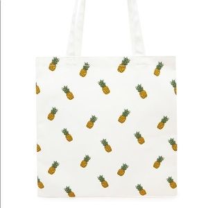 White Pineapple Tote Bag
